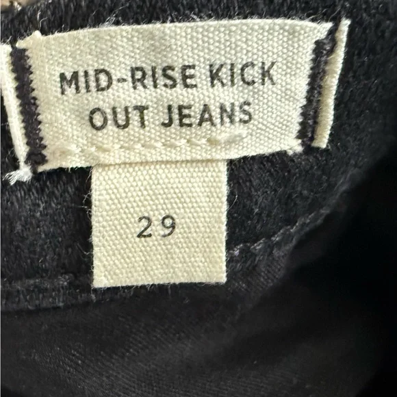 NWT Madewell Mid-Rise Kick Out Ankle Length Black Women’s Jeans - Picture 8 of 9